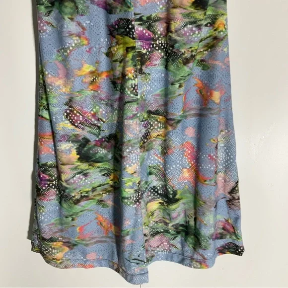 Prana Cantine Dress Blue Graceful Stretch Halter Double Strap back Round Neck XS - Picture 13 of 16